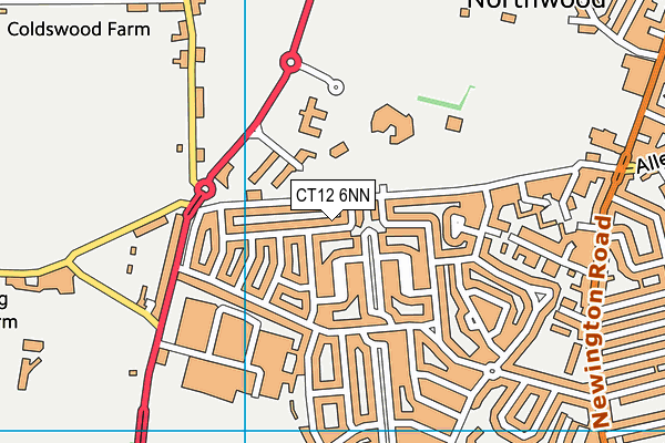 CT12 6NN map - OS VectorMap District (Ordnance Survey)