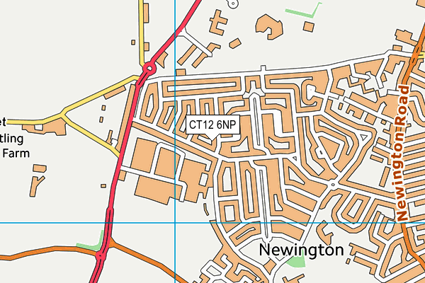 CT12 6NP map - OS VectorMap District (Ordnance Survey)