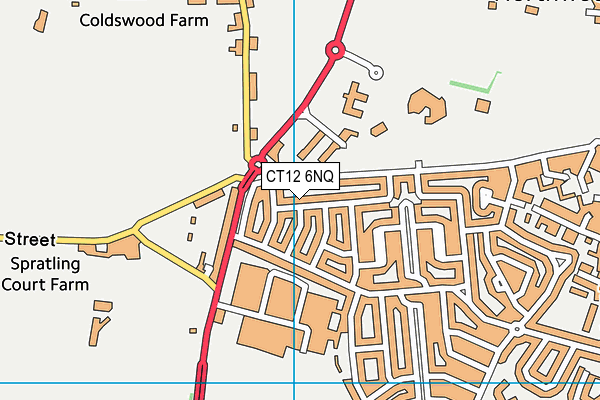 CT12 6NQ map - OS VectorMap District (Ordnance Survey)