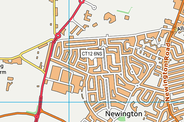CT12 6NS map - OS VectorMap District (Ordnance Survey)