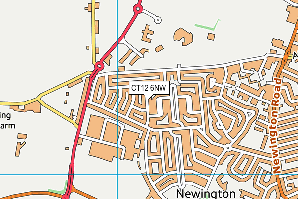 CT12 6NW map - OS VectorMap District (Ordnance Survey)