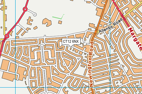 CT12 6NX map - OS VectorMap District (Ordnance Survey)