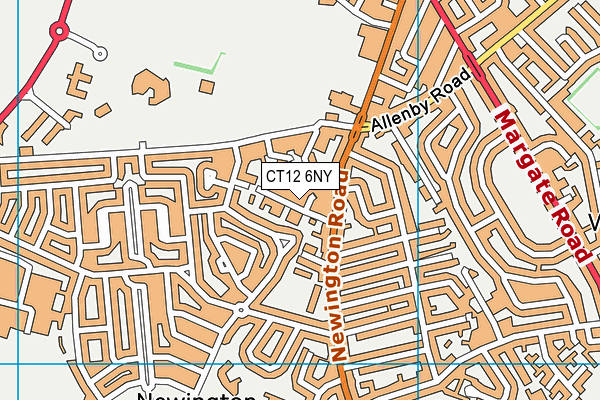 CT12 6NY map - OS VectorMap District (Ordnance Survey)