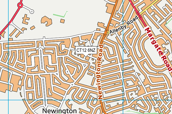 CT12 6NZ map - OS VectorMap District (Ordnance Survey)