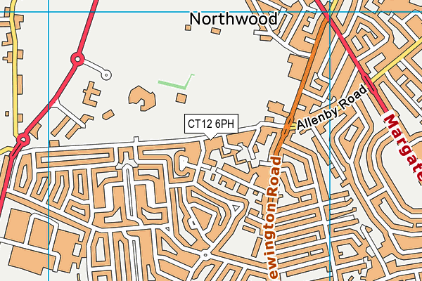 CT12 6PH map - OS VectorMap District (Ordnance Survey)