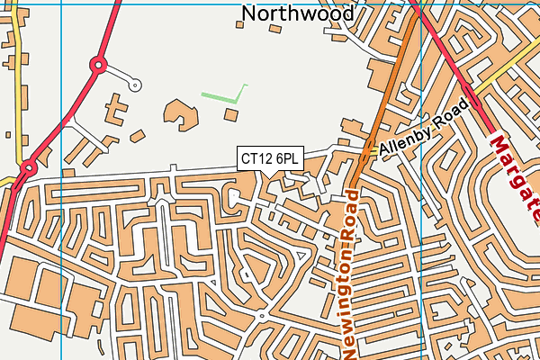 CT12 6PL map - OS VectorMap District (Ordnance Survey)