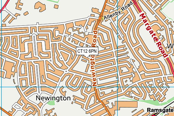 CT12 6PN map - OS VectorMap District (Ordnance Survey)