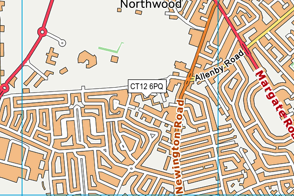 CT12 6PQ map - OS VectorMap District (Ordnance Survey)