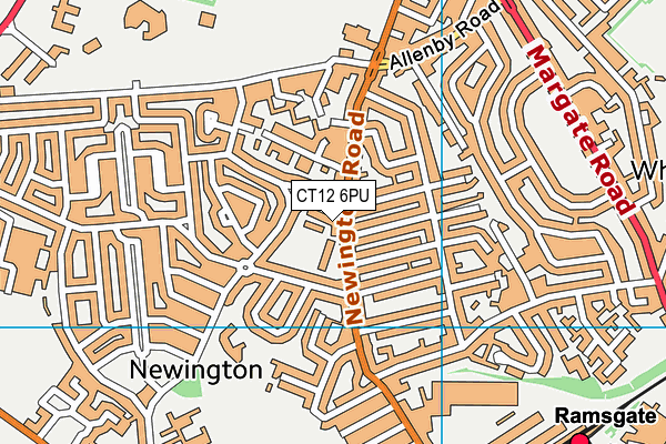 CT12 6PU map - OS VectorMap District (Ordnance Survey)
