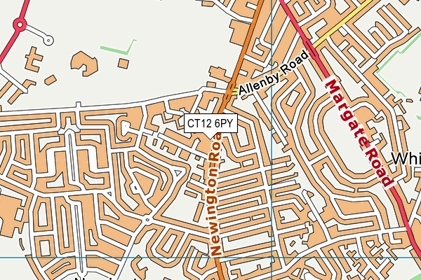 CT12 6PY map - OS VectorMap District (Ordnance Survey)