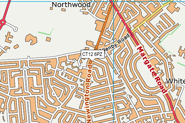 CT12 6PZ map - OS VectorMap District (Ordnance Survey)
