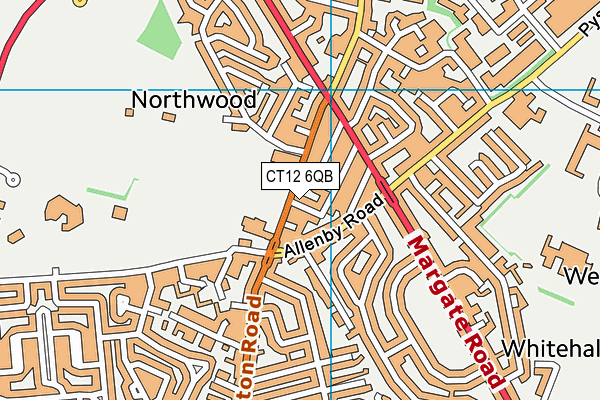 CT12 6QB map - OS VectorMap District (Ordnance Survey)