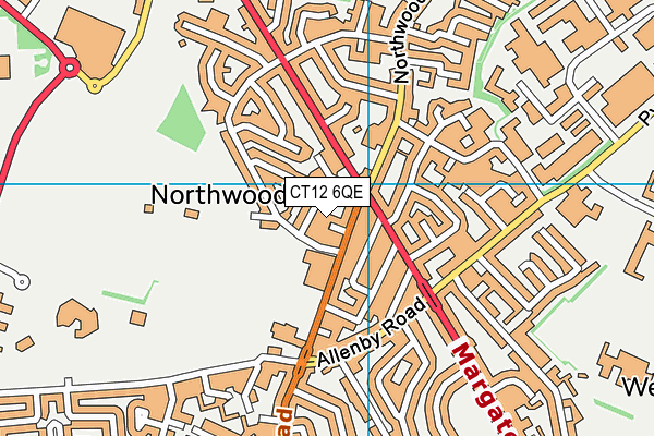 CT12 6QE map - OS VectorMap District (Ordnance Survey)