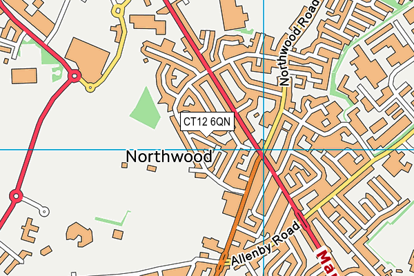 CT12 6QN map - OS VectorMap District (Ordnance Survey)