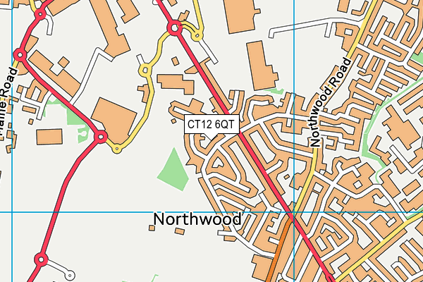 CT12 6QT map - OS VectorMap District (Ordnance Survey)