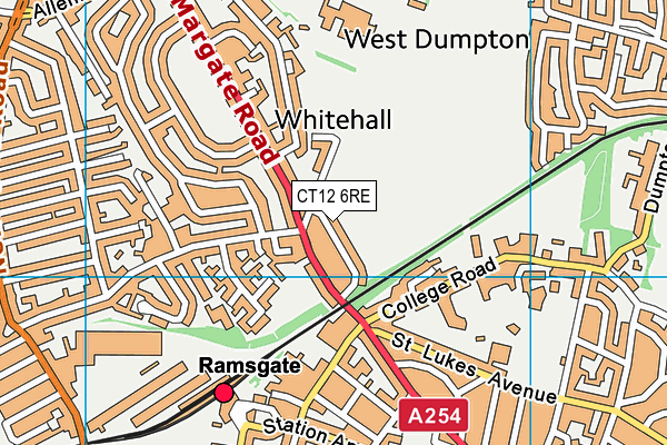 CT12 6RE map - OS VectorMap District (Ordnance Survey)