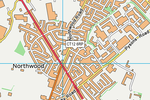 CT12 6RP map - OS VectorMap District (Ordnance Survey)