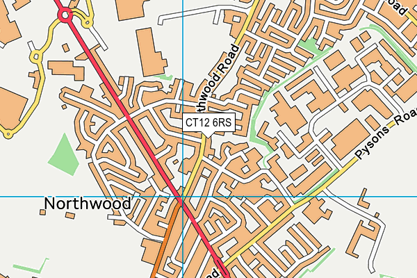 CT12 6RS map - OS VectorMap District (Ordnance Survey)