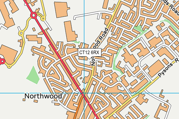 CT12 6RX map - OS VectorMap District (Ordnance Survey)