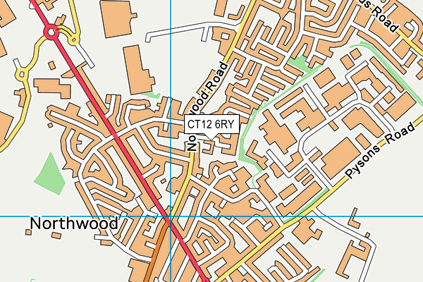 CT12 6RY map - OS VectorMap District (Ordnance Survey)