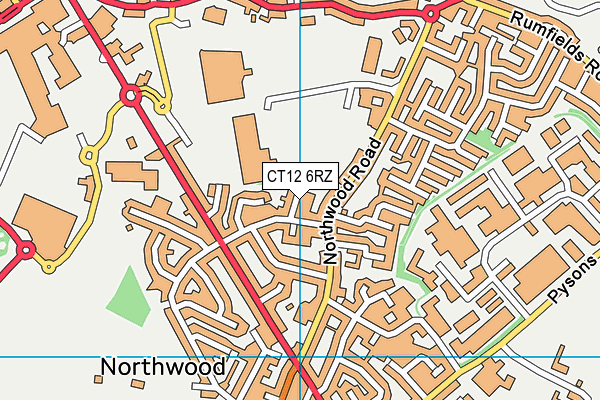 CT12 6RZ map - OS VectorMap District (Ordnance Survey)