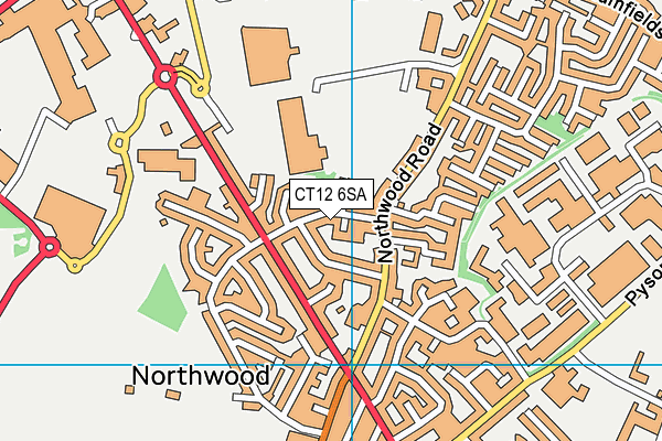CT12 6SA map - OS VectorMap District (Ordnance Survey)