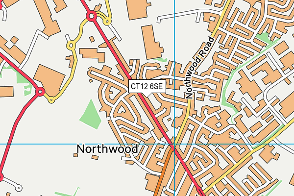 CT12 6SE map - OS VectorMap District (Ordnance Survey)