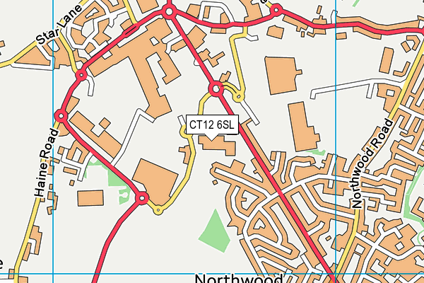 CT12 6SL map - OS VectorMap District (Ordnance Survey)