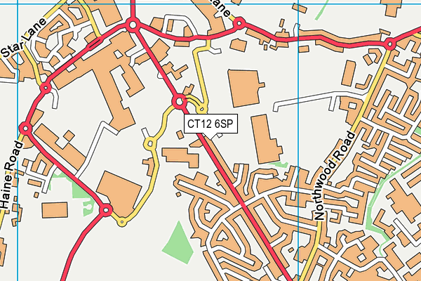 CT12 6SP map - OS VectorMap District (Ordnance Survey)