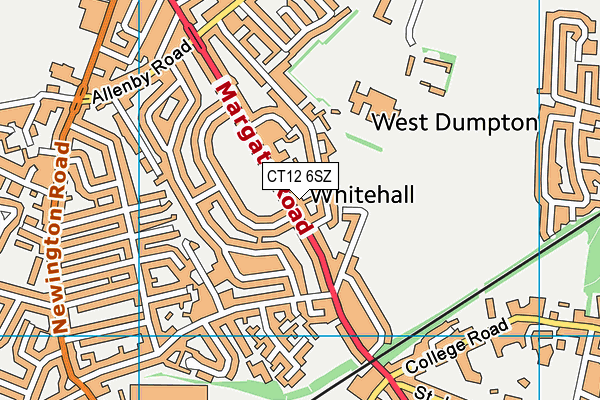 CT12 6SZ map - OS VectorMap District (Ordnance Survey)