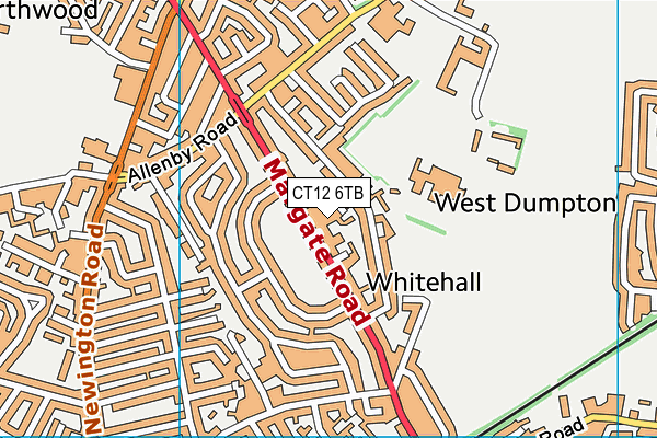 CT12 6TB map - OS VectorMap District (Ordnance Survey)