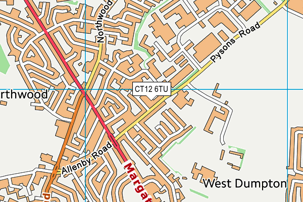 CT12 6TU map - OS VectorMap District (Ordnance Survey)