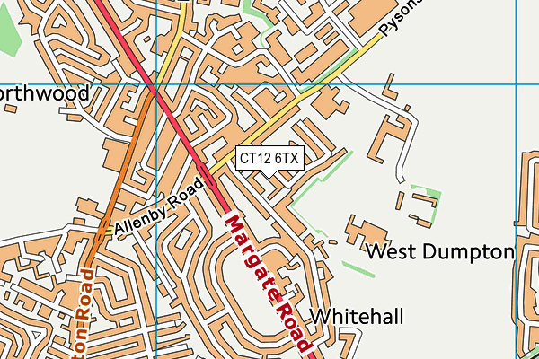 CT12 6TX map - OS VectorMap District (Ordnance Survey)