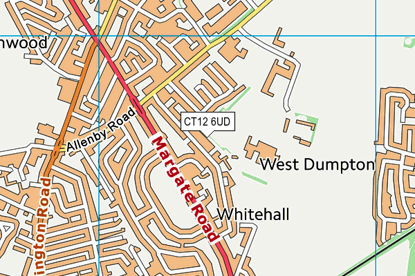 CT12 6UD map - OS VectorMap District (Ordnance Survey)