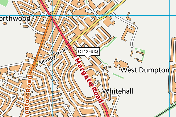 CT12 6UQ map - OS VectorMap District (Ordnance Survey)