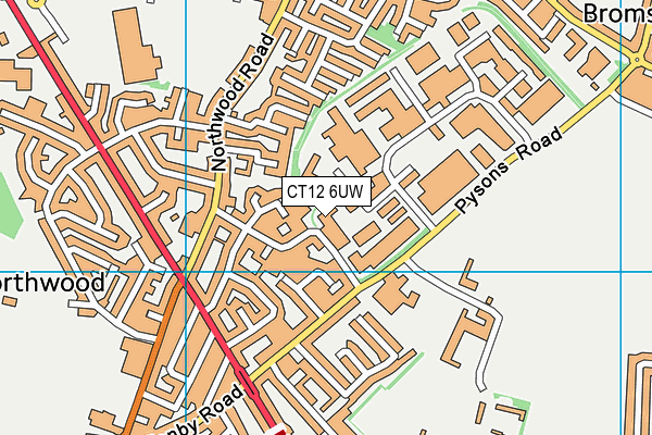 CT12 6UW map - OS VectorMap District (Ordnance Survey)
