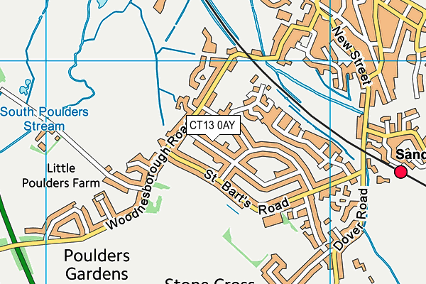 CT13 0AY map - OS VectorMap District (Ordnance Survey)
