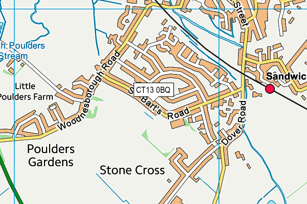 CT13 0BQ map - OS VectorMap District (Ordnance Survey)