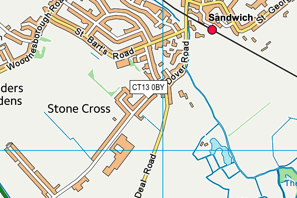 CT13 0BY map - OS VectorMap District (Ordnance Survey)