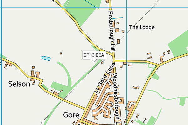 CT13 0EA map - OS VectorMap District (Ordnance Survey)