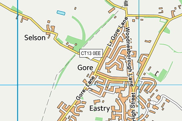 CT13 0EE map - OS VectorMap District (Ordnance Survey)