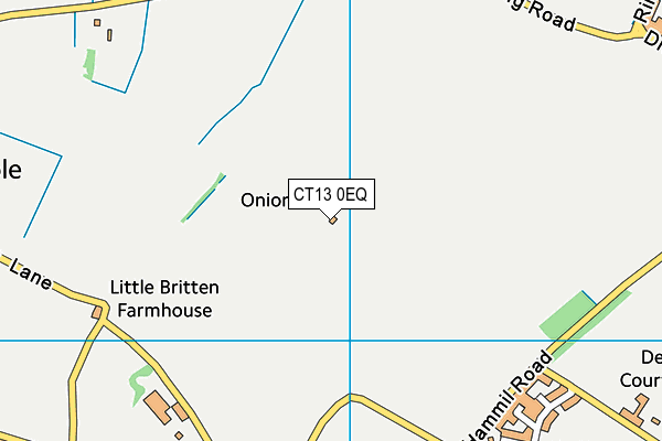 CT13 0EQ map - OS VectorMap District (Ordnance Survey)