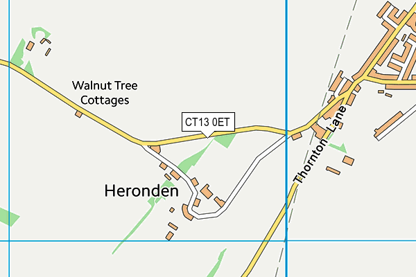 CT13 0ET map - OS VectorMap District (Ordnance Survey)