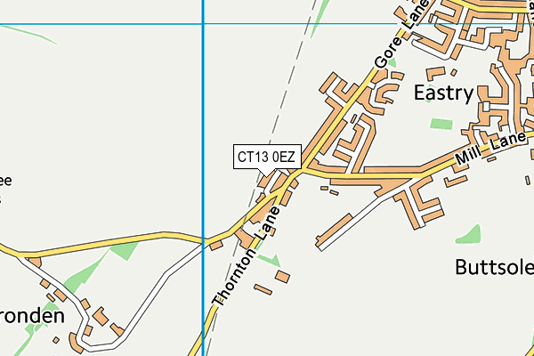 CT13 0EZ map - OS VectorMap District (Ordnance Survey)