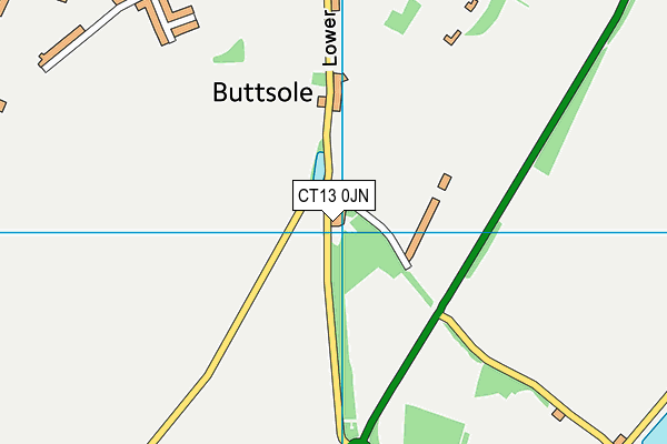 CT13 0JN map - OS VectorMap District (Ordnance Survey)