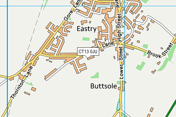 CT13 0JU map - OS VectorMap District (Ordnance Survey)