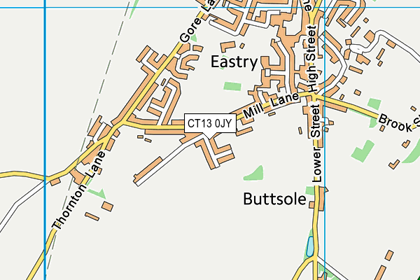 CT13 0JY map - OS VectorMap District (Ordnance Survey)