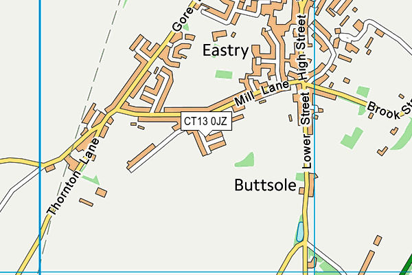 CT13 0JZ map - OS VectorMap District (Ordnance Survey)