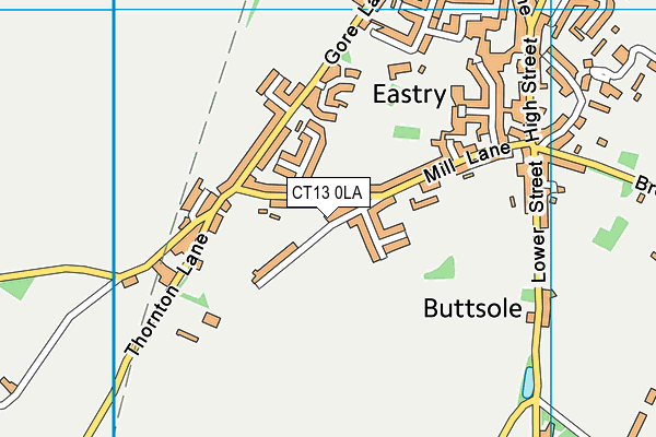 CT13 0LA map - OS VectorMap District (Ordnance Survey)