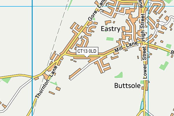 CT13 0LD map - OS VectorMap District (Ordnance Survey)